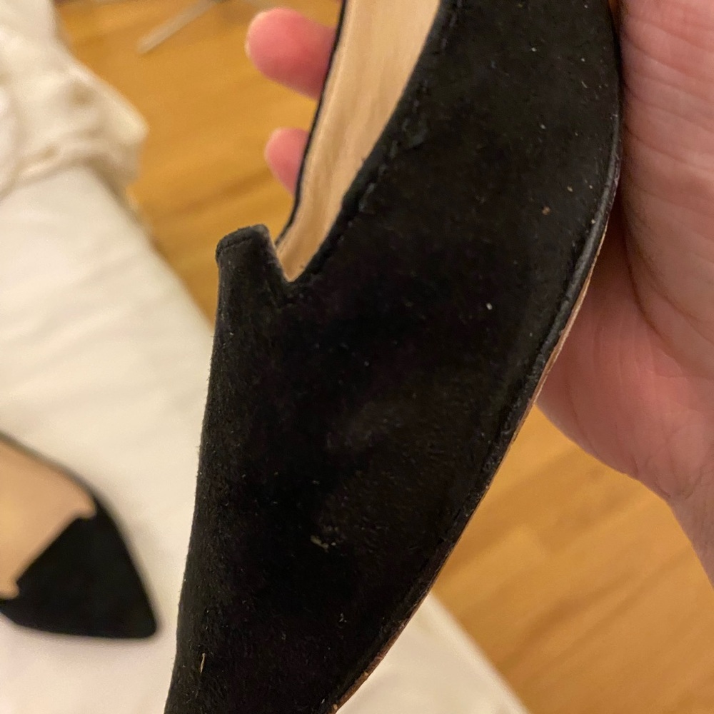 Preloved black suede jimmy choo brand flats. Size 37 - Picture 2 of 6